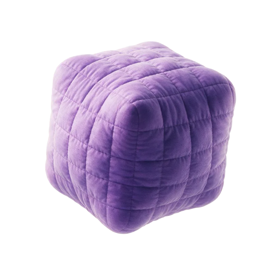 Quilted cube — purple