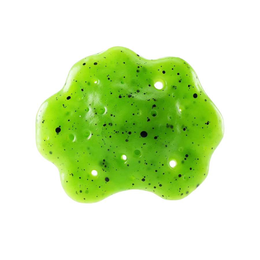 Speckled blob — lime