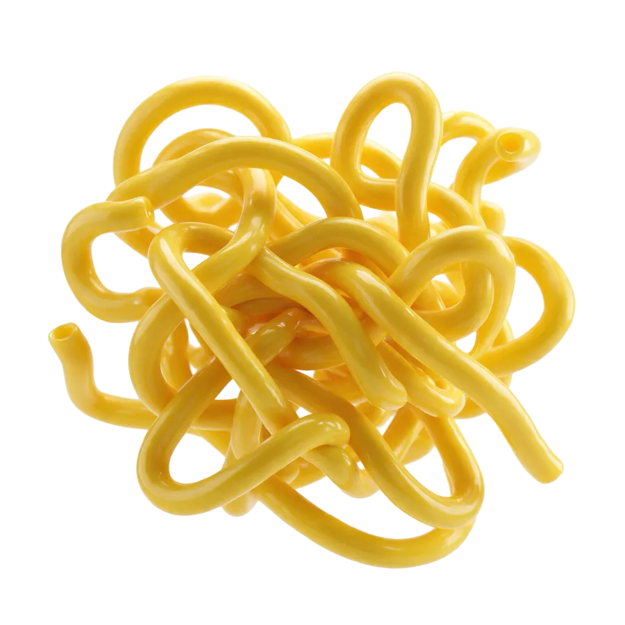 Noodle tangle — yellow
