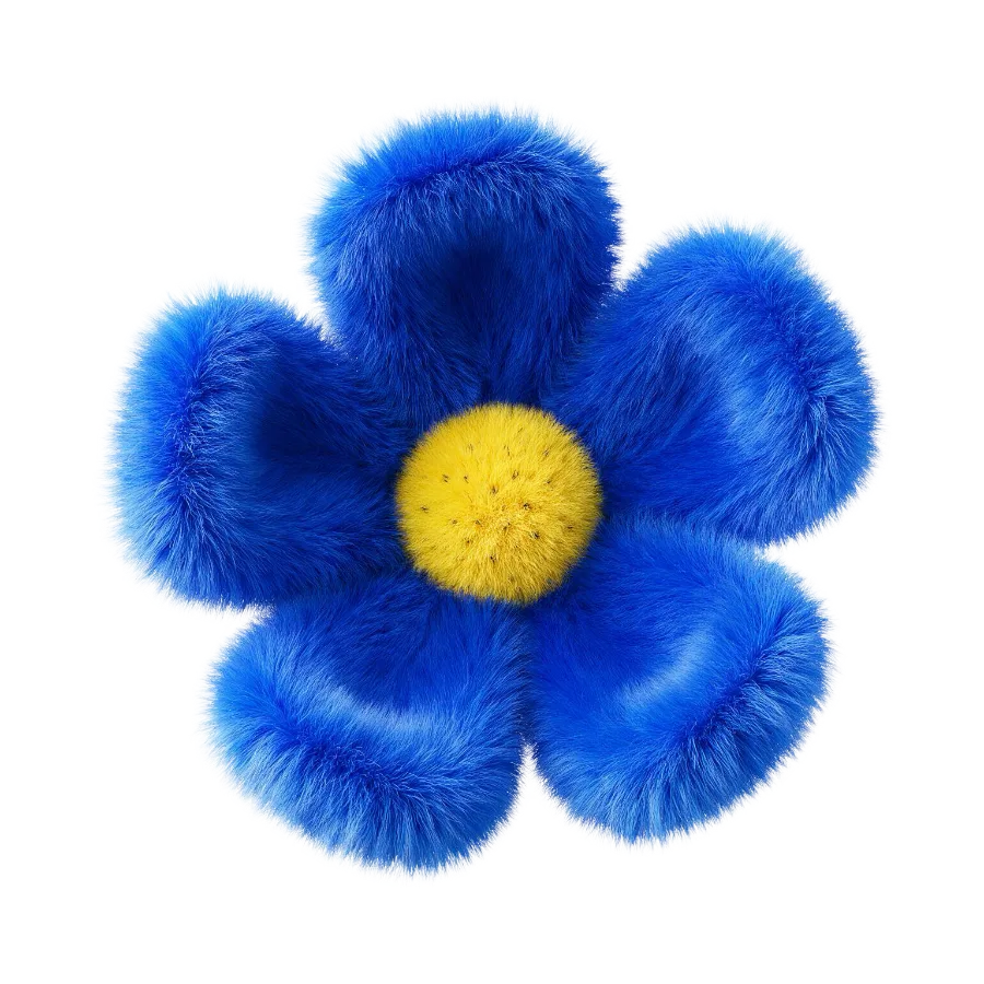 Fur bloom — blue