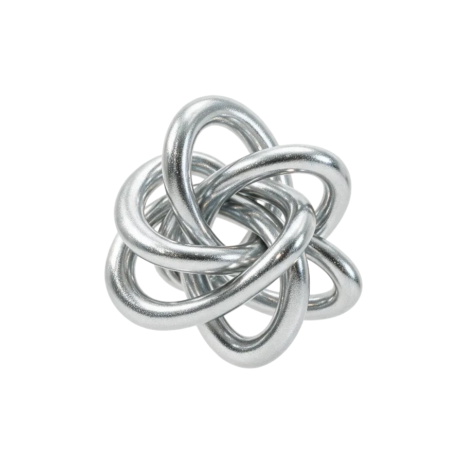 Chrome knot — silver
